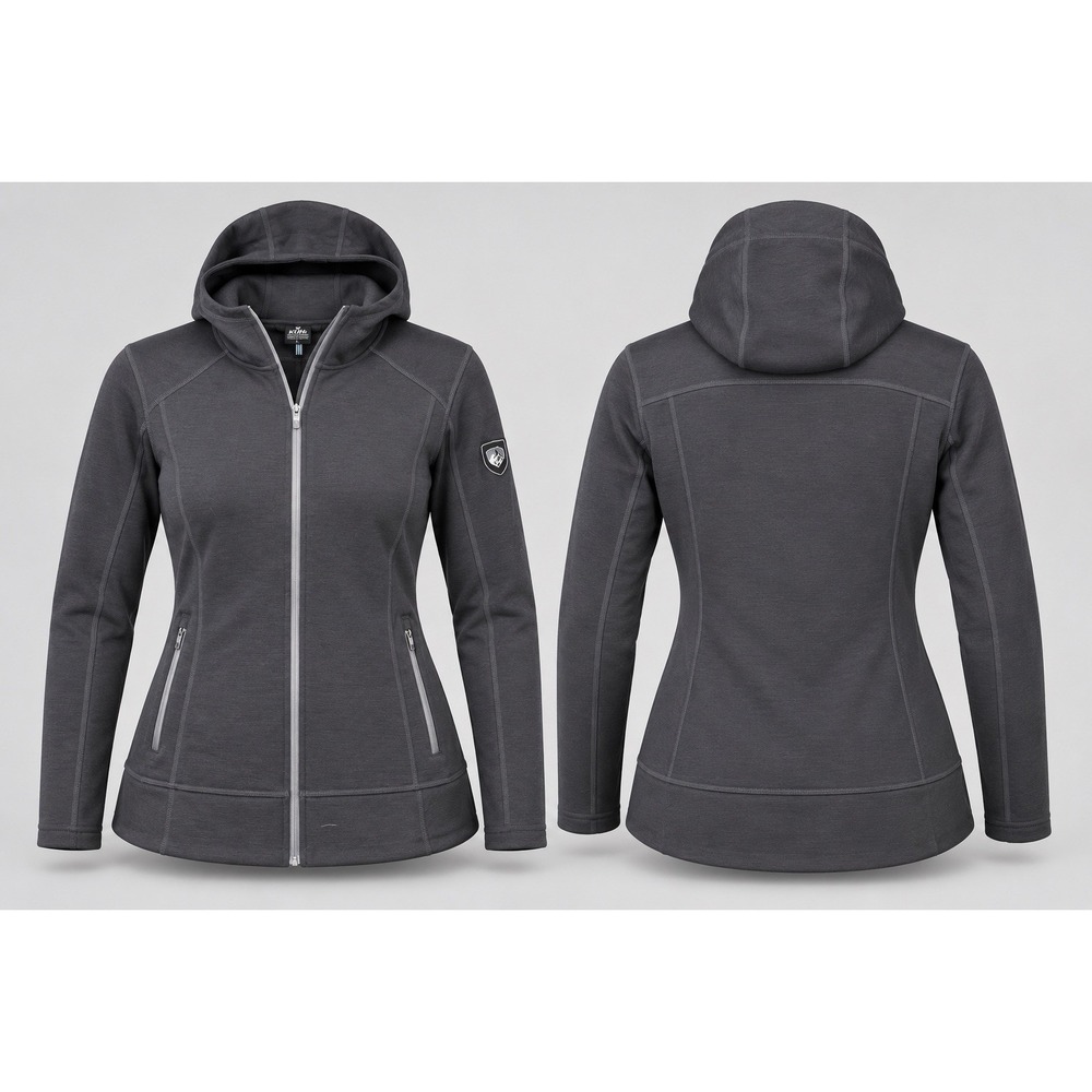 KUHL Spekter Full Zip Hoody Performance Black Fleece Jacket Men's Size XXL